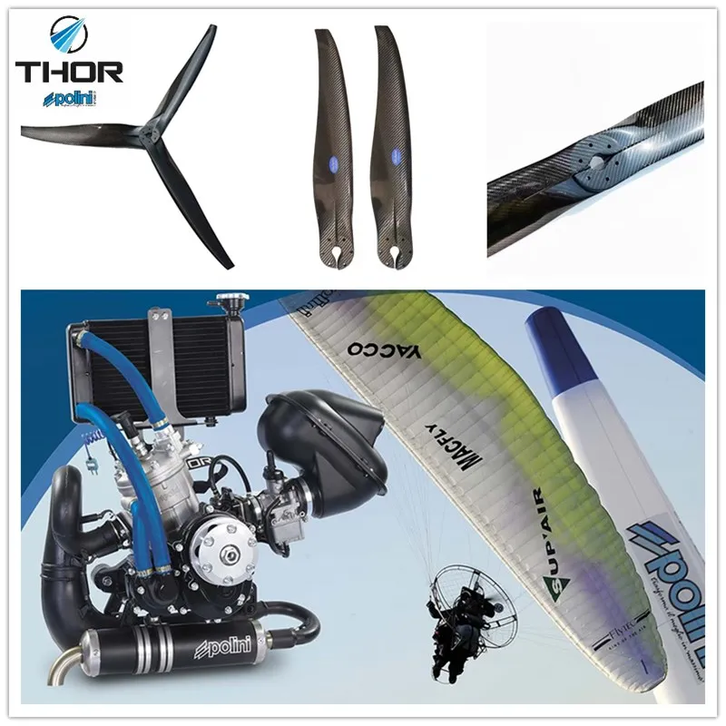 Thor Polini 80 100 130 190 200 250-2 Lame Light Paramotor Elica In Carbonio Migliore Qualità