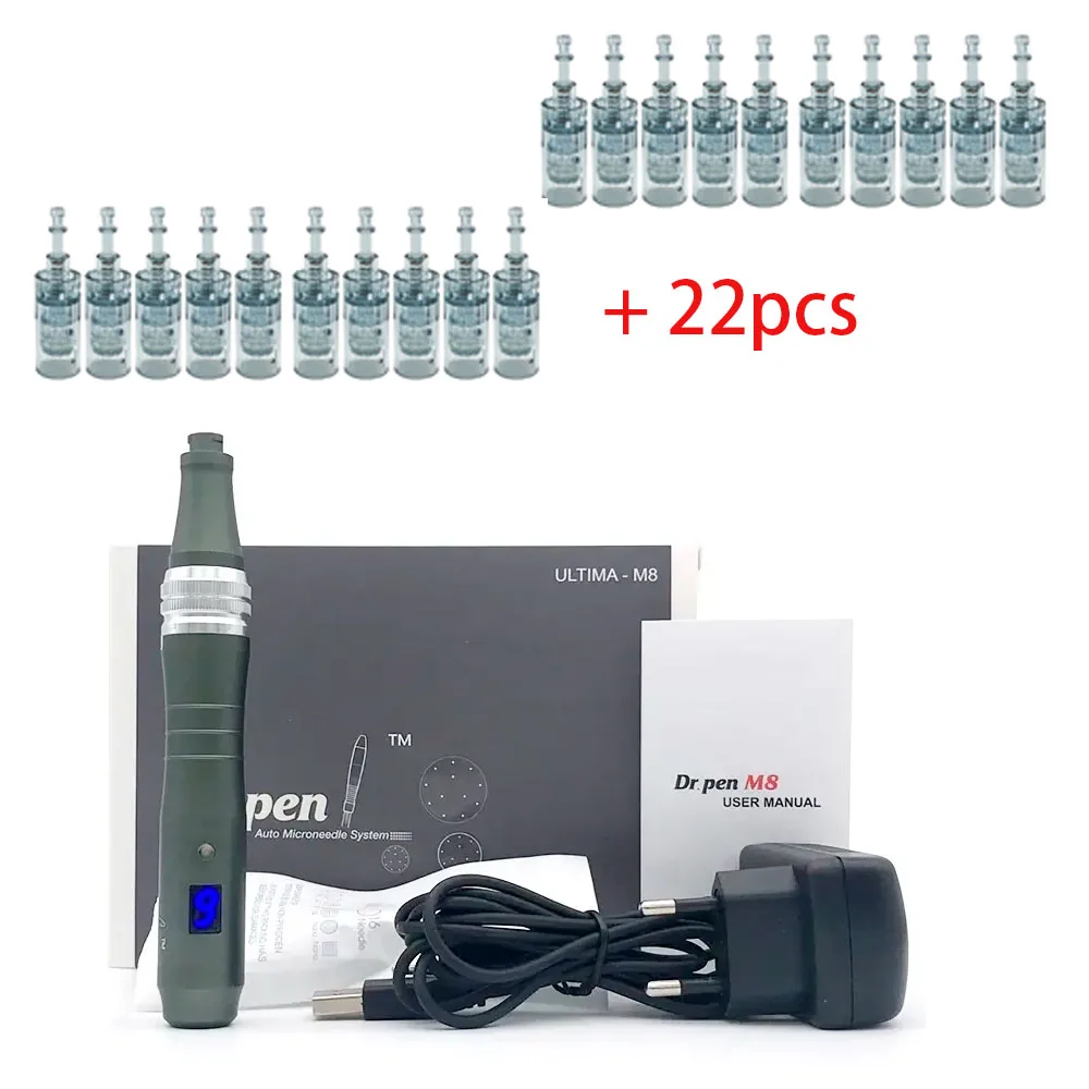 Dr Pen M8 Wireless Derma Pen Microneedling Dermapen Con Cartucce