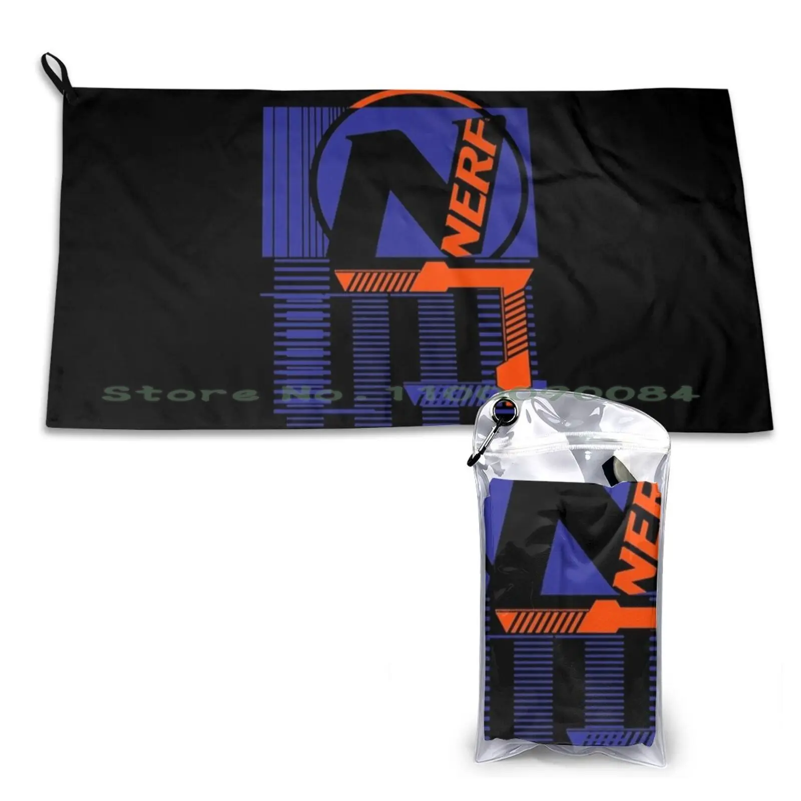 Nerf Blue Flag Asciugamano Ad Asciugatura Rapida Palestra Sport Bagno Giocattoli Portatili Nerf Gun Nerf Blaster Nerf War Nerf Family Nerf Ultra Alpha