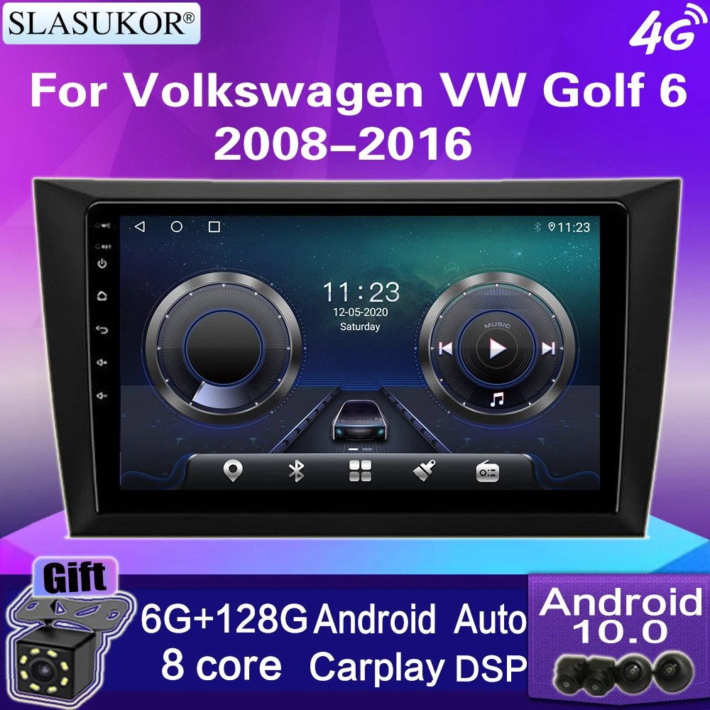 9 "Per Volkswagen Vw Golf 6 2008-2016 Auto Multimedia Lettore Video Carplay Autoradio Ricevitore Stereo Navigatore Bluetooth Auto