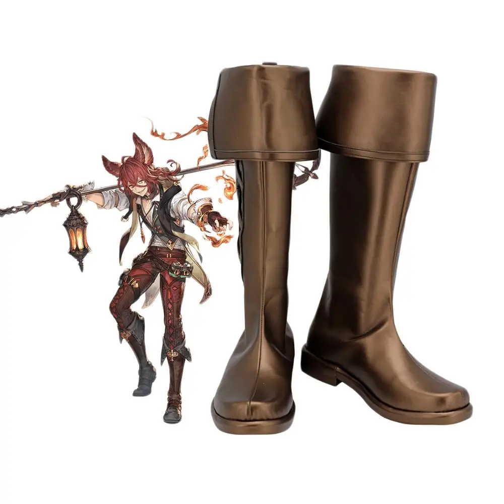 Gbf Elmott Scarpe Cosplay Granblue Fantasy Elmott Cosplay Stivali Scarpe Su Misura Di Qualsiasi Dimensione