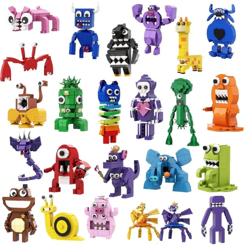 Monster Of Banban Model Building Blocks Toys Set Anime Building Blocks Toys For Kid Halloween Decoration For Kid Regali Di Natale