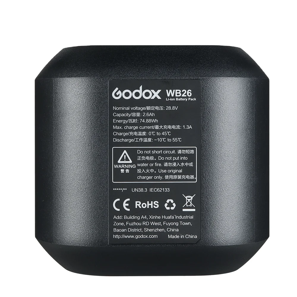 Godox Wb26 2.6Ah Ad600Pro Batteria Al Litio Per Ad600Pro Ad600 Pro