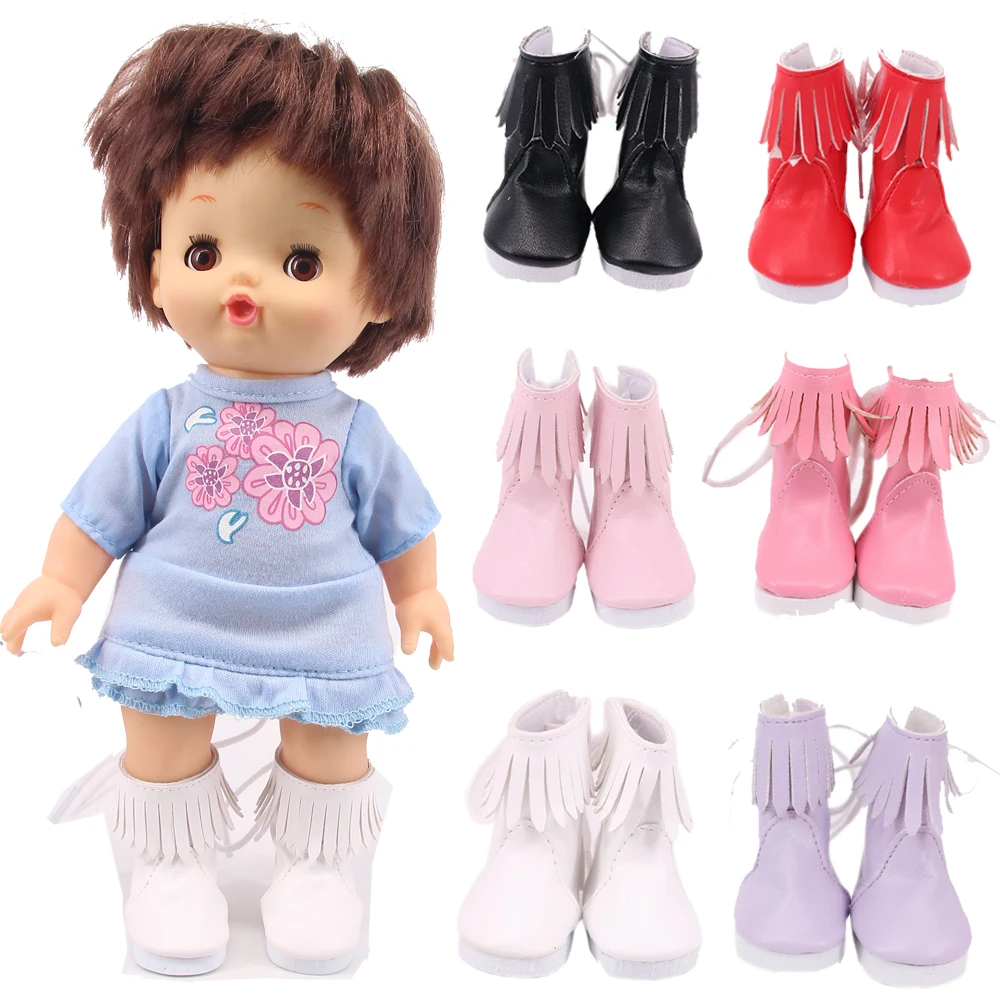Scarpe Da Bambola Da 5Cm Stivali In Pelle Con Nappe Alte 6 Colori Per 25Cm Mellchan Baby Nenuco Doll Hermanita Baby Gifts To Our Generation