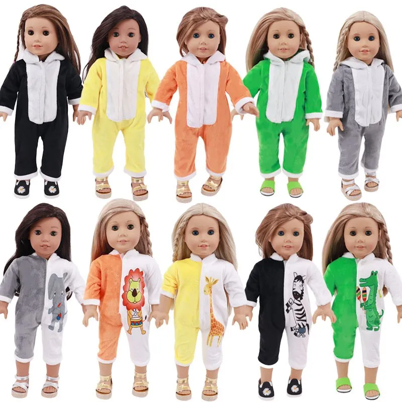 Baby New Born Fit 18 Pollici 43Cm Vestiti Per Bambole Cute Unicorn Doll Clothes Pagliaccetti Suit For Fit 18 Pollici American & 43Cm Baby New Born