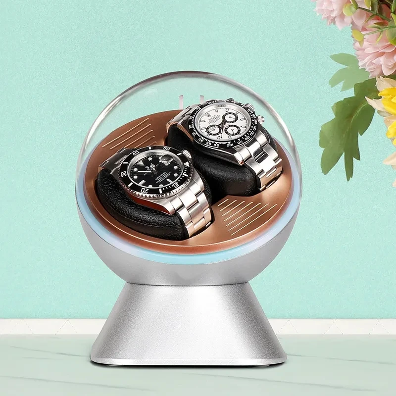 Avvolgitore Automatico Per Orologio Per Rolex Meccanico Shaker Two Watch Box Rotator Scatola Motore Super Silenziosa Scatola Di Visualizzazione In Vet