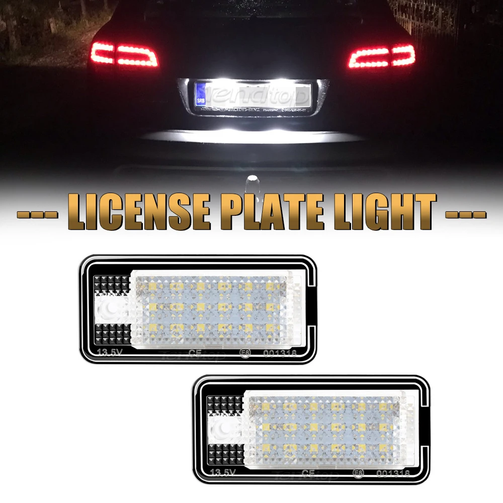 Per Audi A3 S3 A4 S4 B6 A6 S6 A8 S8 Led Luci Targa Lampadina Fanale Posteriore 6000K Xenon Bianco Accessori Auto