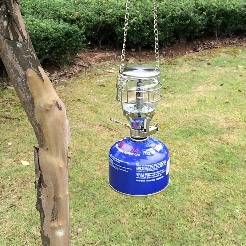 Campingmoon 100Lumx Medium Portable Outdoor Camping Lanterna Di Vetro Tenda Lampada Outdoor Gas Light