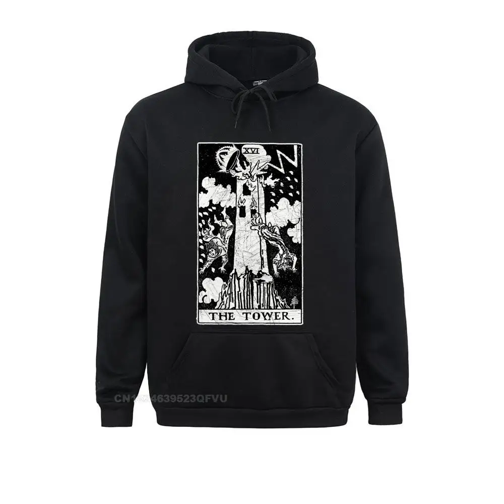 Felpa Con Cappuccio Da Uomo The Tower Tarocchi Carta Maggiore Ardog Fortuna Che Dice Maglione Di Cotone Vintage Occulto All'Ingrosso