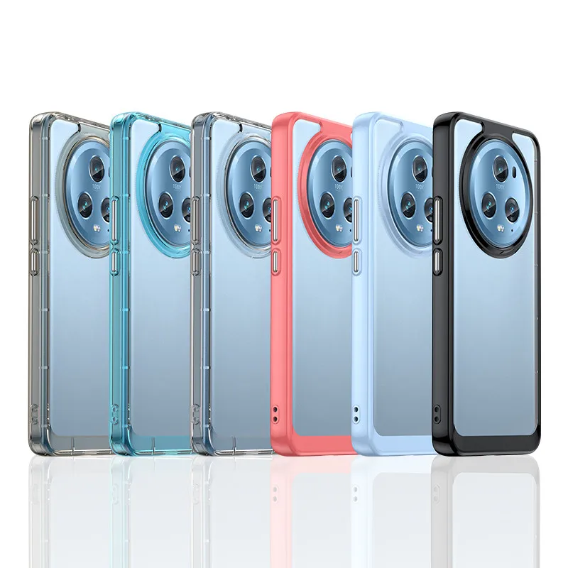 Per Honor Magic5 Pro Custodia Honor Magic5 Pro Cover 6.81 Pollici Paraurti Trasparente In Silicone Colorato Con Bordo Morbido Per Honor Magic5 Pro