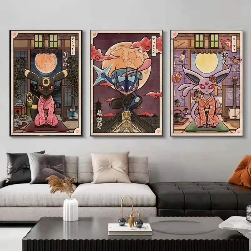 Canvas Art Walls Painting Pokemon Umbreon Stampe E Stampe Classiche Immagini Di Fumetti Modern Home Friends Gifts