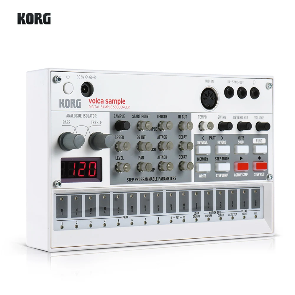 Korg Volca Campione Campione Digitale Sintetizzatore Con Paillettes Sintetizzatore Riproduzione Ritmo Macchina Con Midi In 3.5Mm Sync In/ Out Jack Per