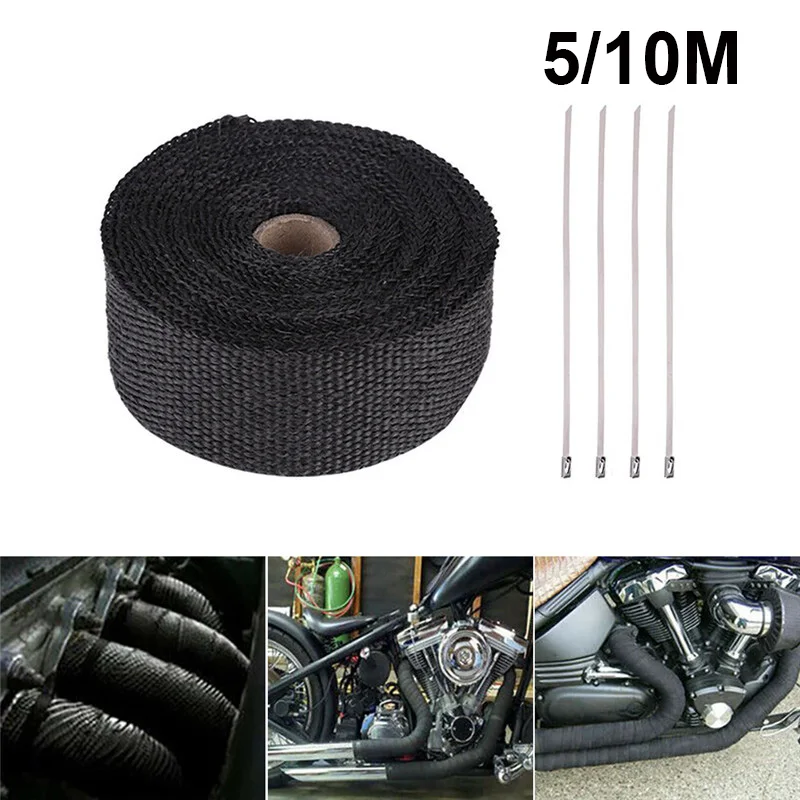 Copertura Del Nastro Di Scarico Termico Per Yamaha Mt 03 Road Star Fz8 Virago 535 Drag Star 400 Vstar 650 Raptor 660 Accessori Moto