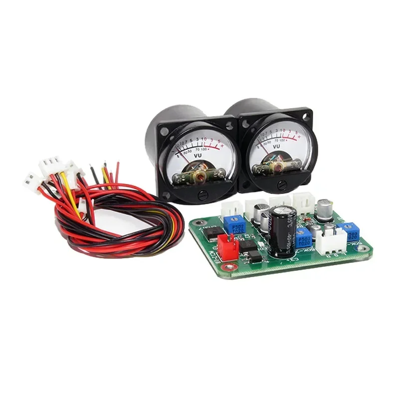 Dlhifi 2Pcs 35Mm Vu Meter Indicatore Di Livello Audio Stereo Misuratore Audio Retroilluminazione Regolabile + Scheda Driver Per Amplificatore Hifi