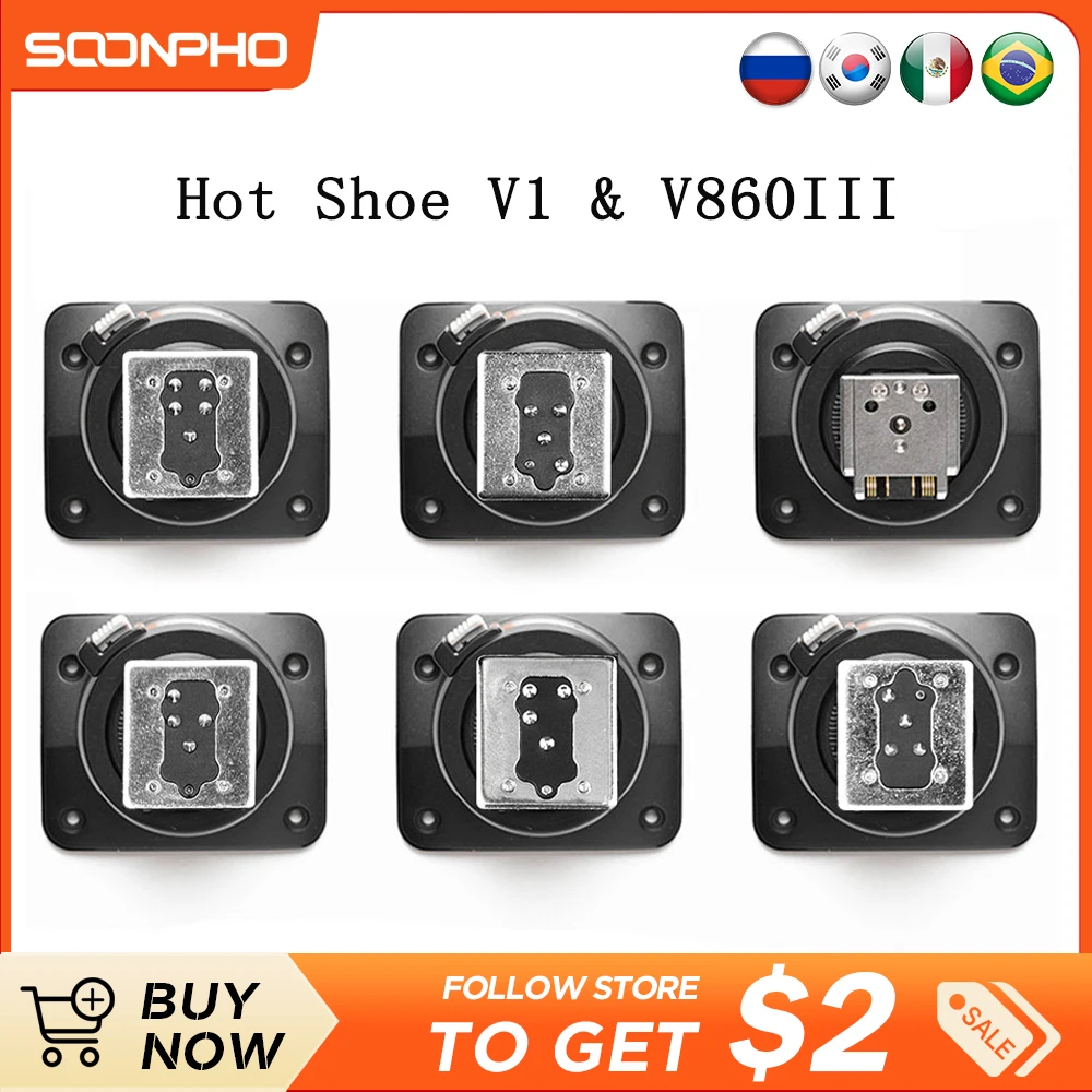 Godox V1 V860Iii Flash Hot Shoe Sostituisci Accessori Compatibile Speedlite V1C V1N V1S V1F V1O V1P Hot Shoe Per Canon Nikon Sony