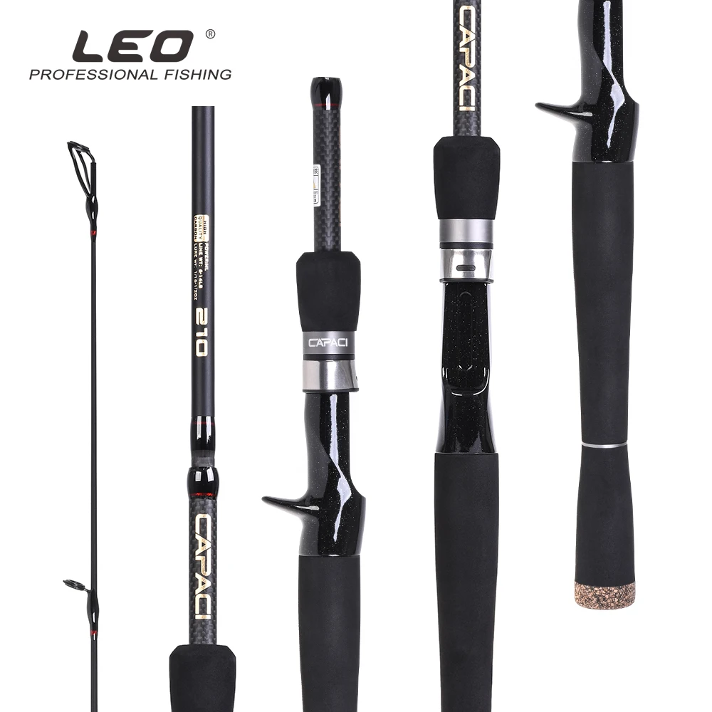 Leofishing Carbon Lure Fishing Fiber Ultralight Spinning Casting Rod 2.1M -2.7M Baitcasting Rod Per Bass Luccio Accessorio Per La Pesca