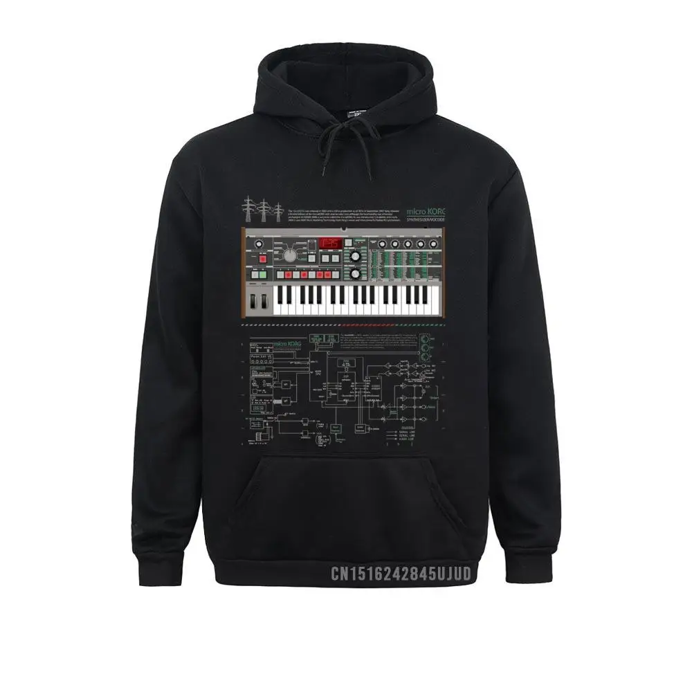Felpa Con Cappuccio Microkorg Industrial One Uomo Sportswear Synth Sintetizzatore Elettronico Modulare Techno Camiseta Stampa Geek Felpa