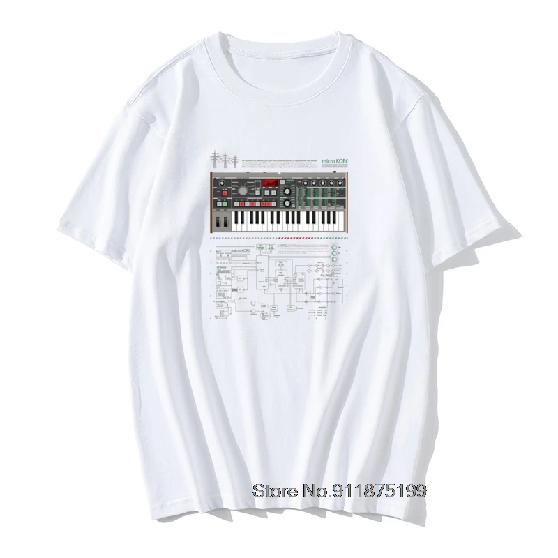 Microkorg Industrial One T-Shirt Uomo Tshirt Synth Sintetizzatore Electronic Modular Techno Tees Cotton Camiseta Print Geek T Shirt