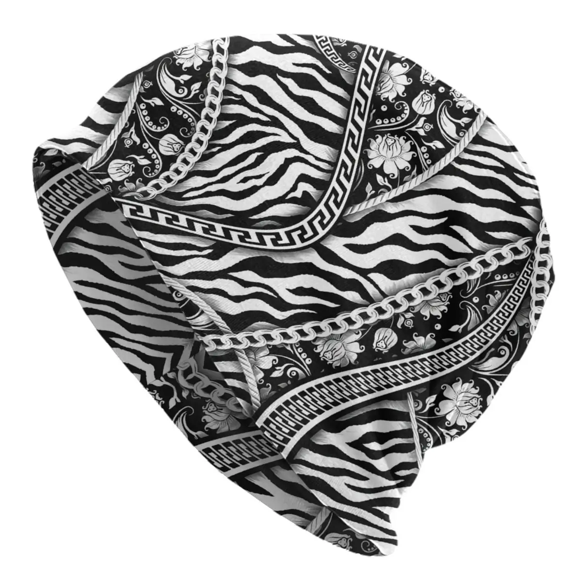 Wave Zebra Skin Print Skullies Berretti Berretti Cool Winter Warm Uomo Donna Cappelli Per Maglieria Adulto Unisex Animal Fur Texture Cappelli Con Cofa