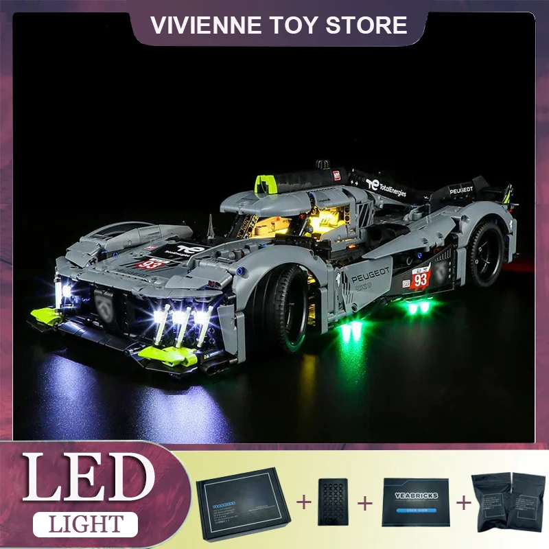 Kit Luce Led Per Lego 42156 Peugeot 9 X8 24H Le Mans Hybrid Hypercar Building Blocks Giocattolo In Mattoni (Solo Luce A Led, Senza Blocchi)