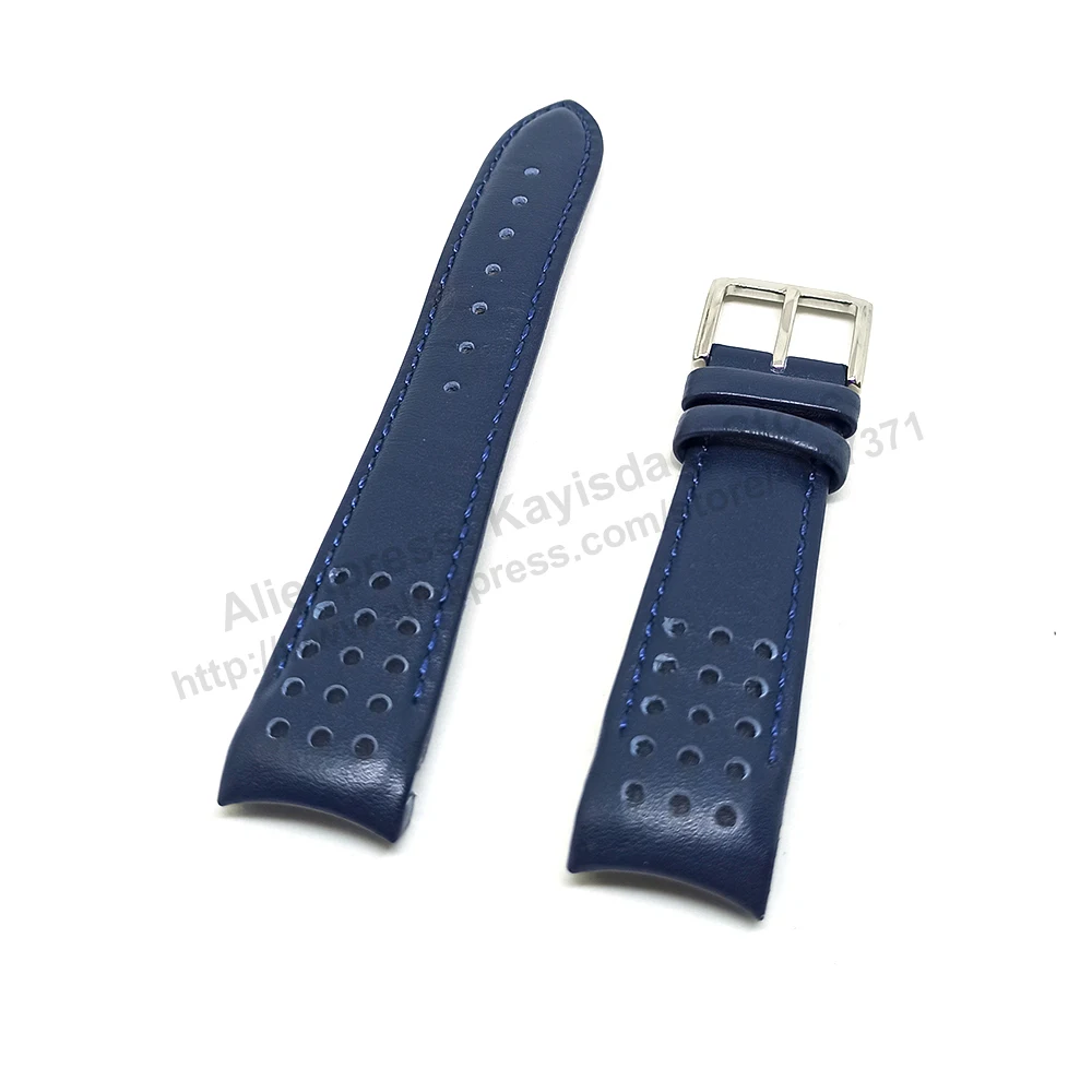 Cinturino Per Cinturino In Vera Pelle Blu Navy Da 21Mm Adatto A Seiko Sportura Kinetic Perpetual Muslimate-Snp064P1, Muslimate