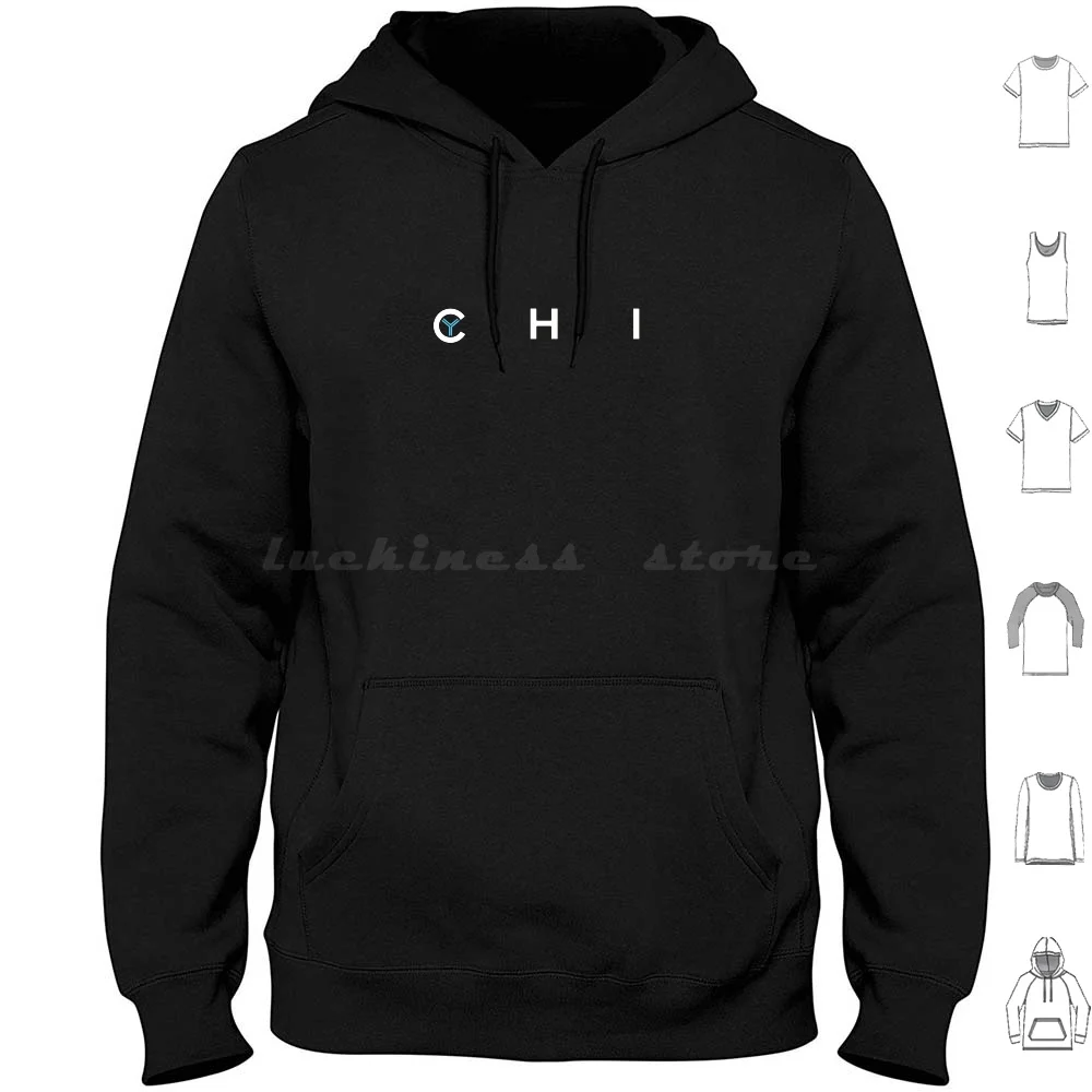 Chicago Chi Shirt Felpe Con Cappuccio Manica Lunga Chicago Arizona Windy City Bears Bulls Cubs White Sox Second City