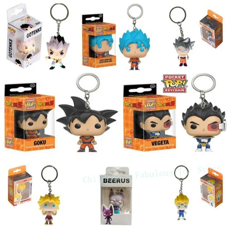Funko Japanese Amine Dragonz Ball Gotenks Beerus Vegeta Wukong Portachiavi Collezione Modello Giocattoli Per Bambini Regalo Pop