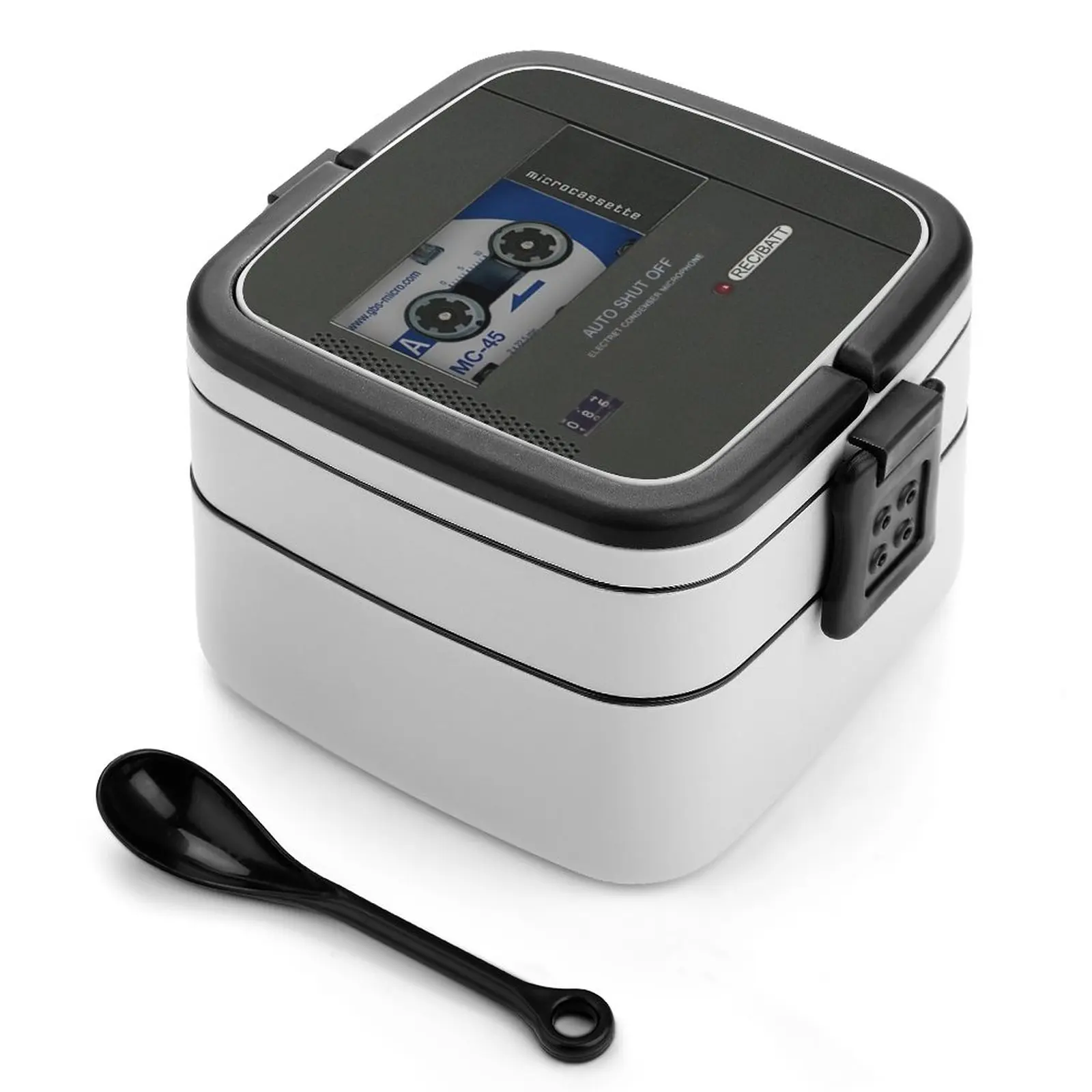 Microcassette Recorder Bento Box School Kids Lunch Contenitore Rettangolare A Tenuta Stagna Microcassette Recorder Tape Personalizzato