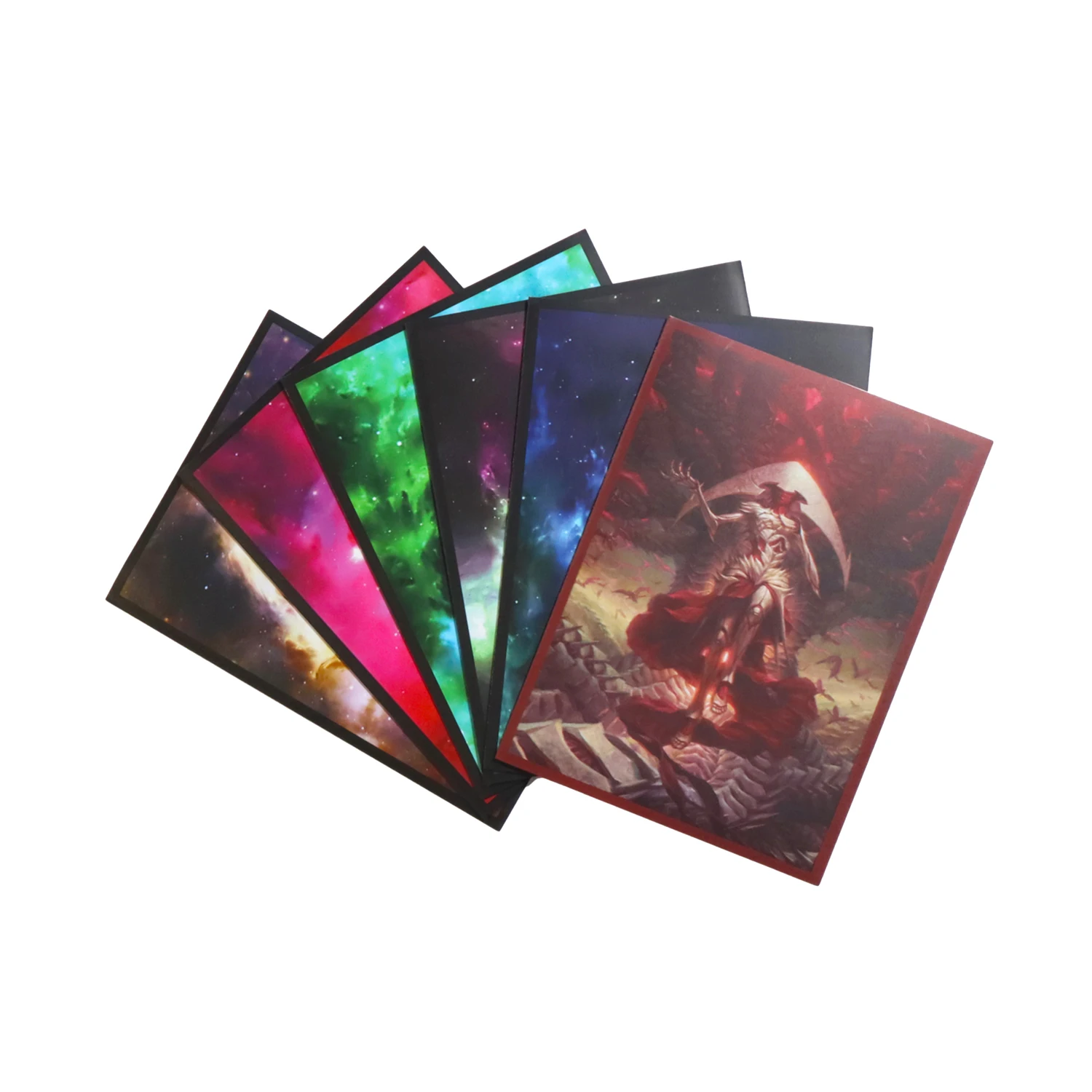 60Ct The Land Card Sleeves Printed Art Mtg/Pkm Card Game Standard Deck Protector Shield Cover Swamp/Forest/Island/Plains 66X91Mm
