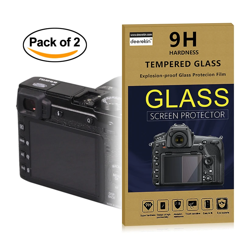 2X Protettore Lcd Di Vetro Autoadesivo Dello Schermo Di 0.25Mm Per Fujifilm X-E3 Xe3 X-E2 / Xe2 / X E2 / X-E2S / Xe2S / X E2S X-A7 Xa7