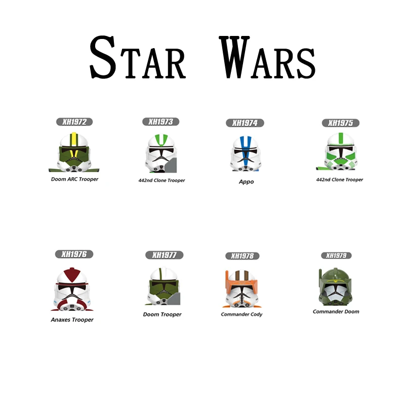 Blocchi Di Costruzione X0345 Figurine Di Figure Di Mattoni X1973 X1974 Commander Cody Commander Doom Appl X1976 X1978