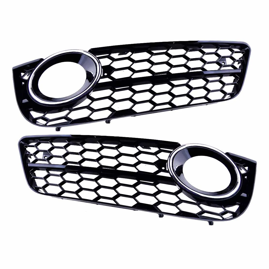8T0807681 1 Pair Honeycomb Mesh Lower Standard Bumper Fog Light Lamp Grill Grille Cover Fit For Audi A5 Coupe 2011 2010 2009