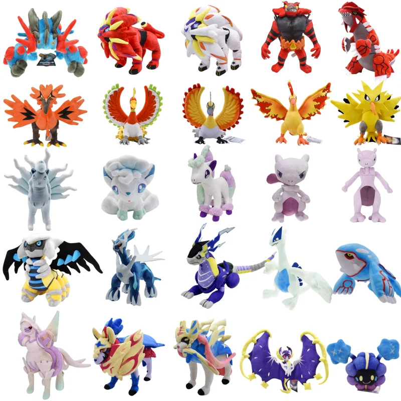 Legendary Pokemon Peluche Giratina Lunala Zacian Zamazenta Solgaleo Moltres Kyogre Rishiram Groudon Pokragon Peluche Regali