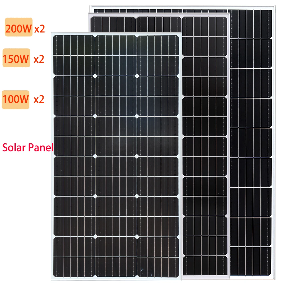 Xinpuguang Pannello Solare In Vetro Rigido Monocristallino 200W 300W 400W (2X100W / 150W / 200W Pannelli Solari Carica) On-Grid / Off-Grid Rigid Glass