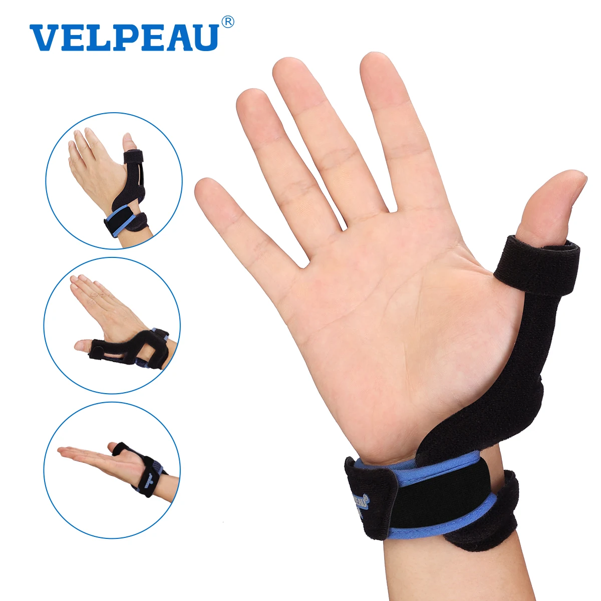 Velpeau Thumb Brace Splint Allevia Il Dolore Da Artrite Stabilizzatore Di Supporto Per Il Pollice Per Trigger Finger E De Quervan'S Reversibile