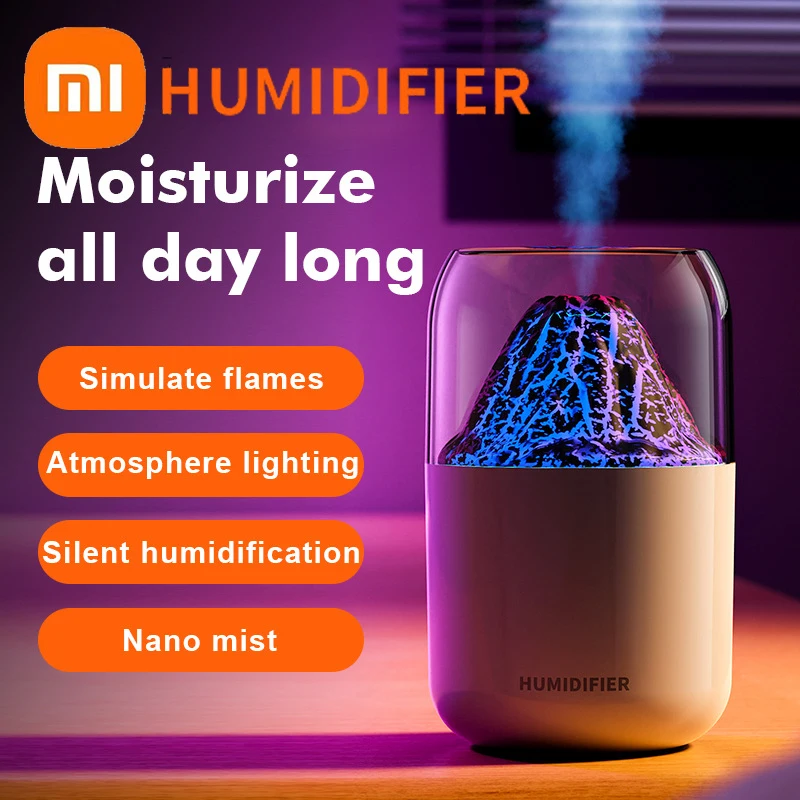 Xiaomi Original Aroma Diffusore Umidificatore Ad Ultrasuoni Cool Mist Maker Fogger Led Olio Essenziale Fiamma Lampada Mist Difusor Nuovo