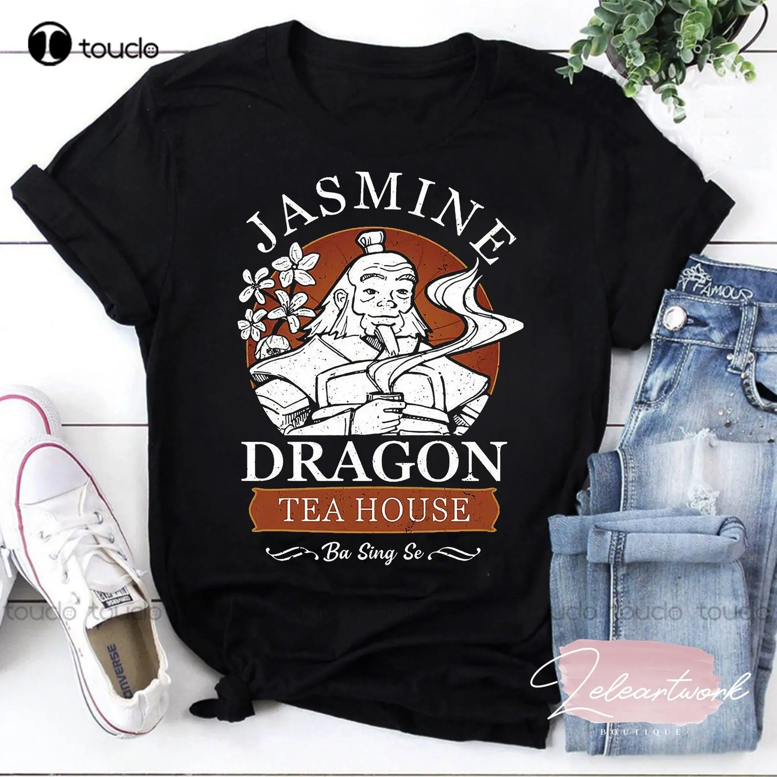 Jasmine Dragon Tea House Ba Sing Se Uncle Iroh T-Shirt Vintage, Uncle Iroh Shirt Vintage Shirt Stampata Tee Regalo Personalizzato Xs-5Xl