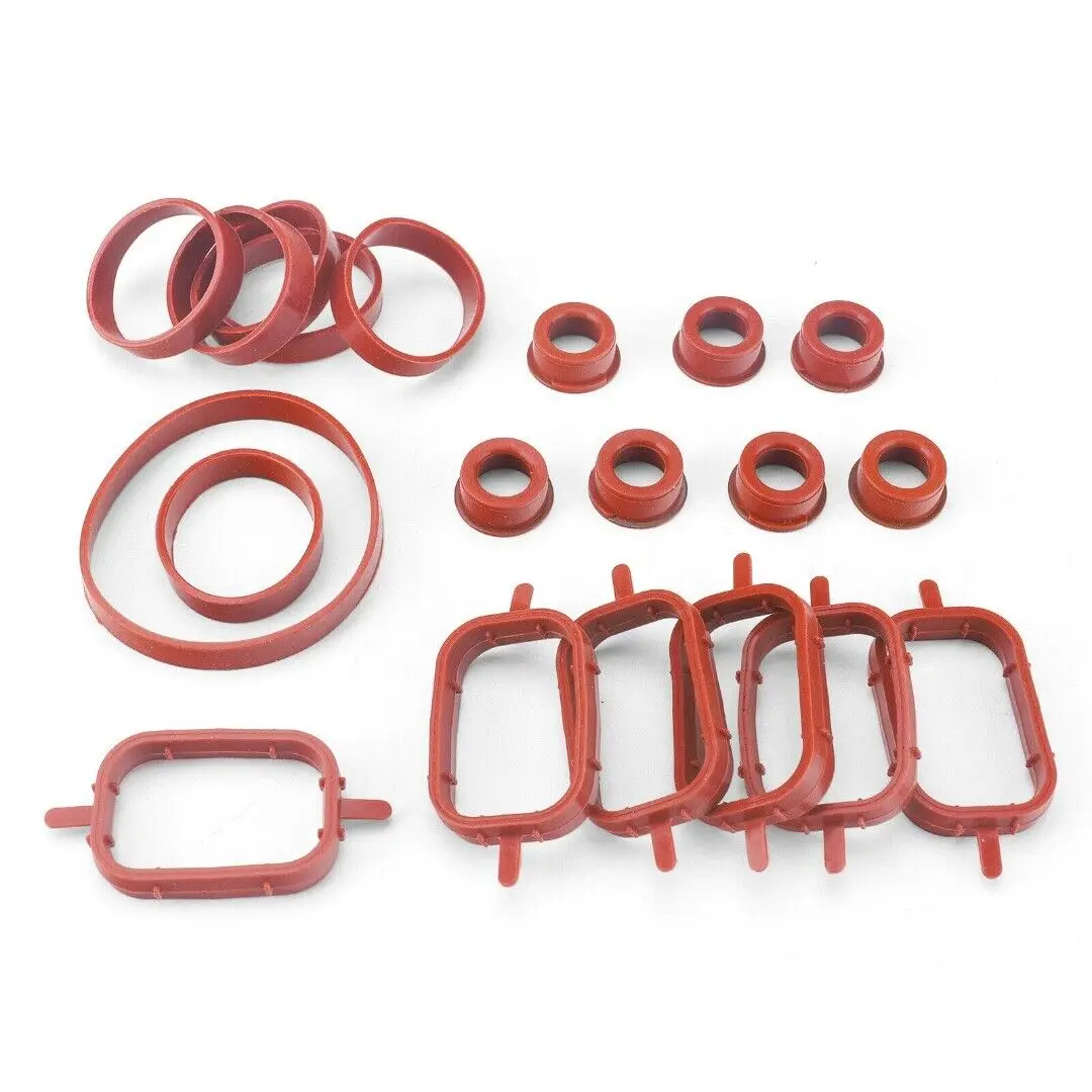 20 Pz Aspirazione Collettore Guarnizioni Per Bmw M47 E87 E46 E90 E91 E92 E93 E39 E60 11617790198 11612246945 11612245439 11612246949