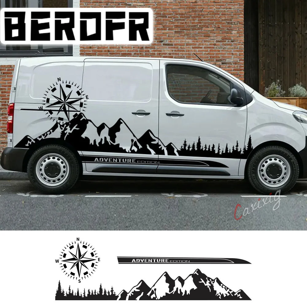 Adesivi Per Auto Per Citroen Jumpy Dispatch Peugeot Expert Camper Camper Van Mountain Decalcomanie Grafiche Accessori Per La Messa A Punto Automatica