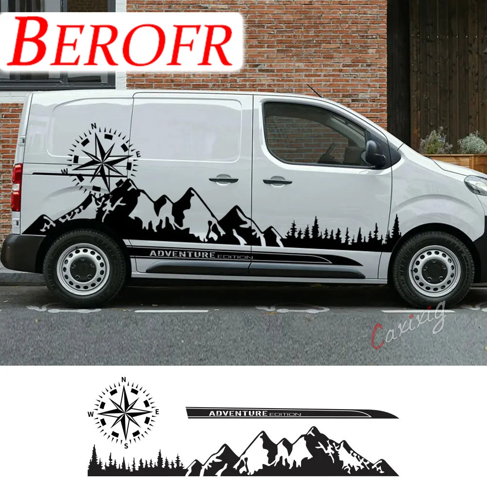 Adesivi Per Auto Per Citroen Jumpy Dispatch Peugeot Expert Camper Camper Van Mountain Decalcomanie Grafiche Accessori Per La Messa A Punto Automatica
