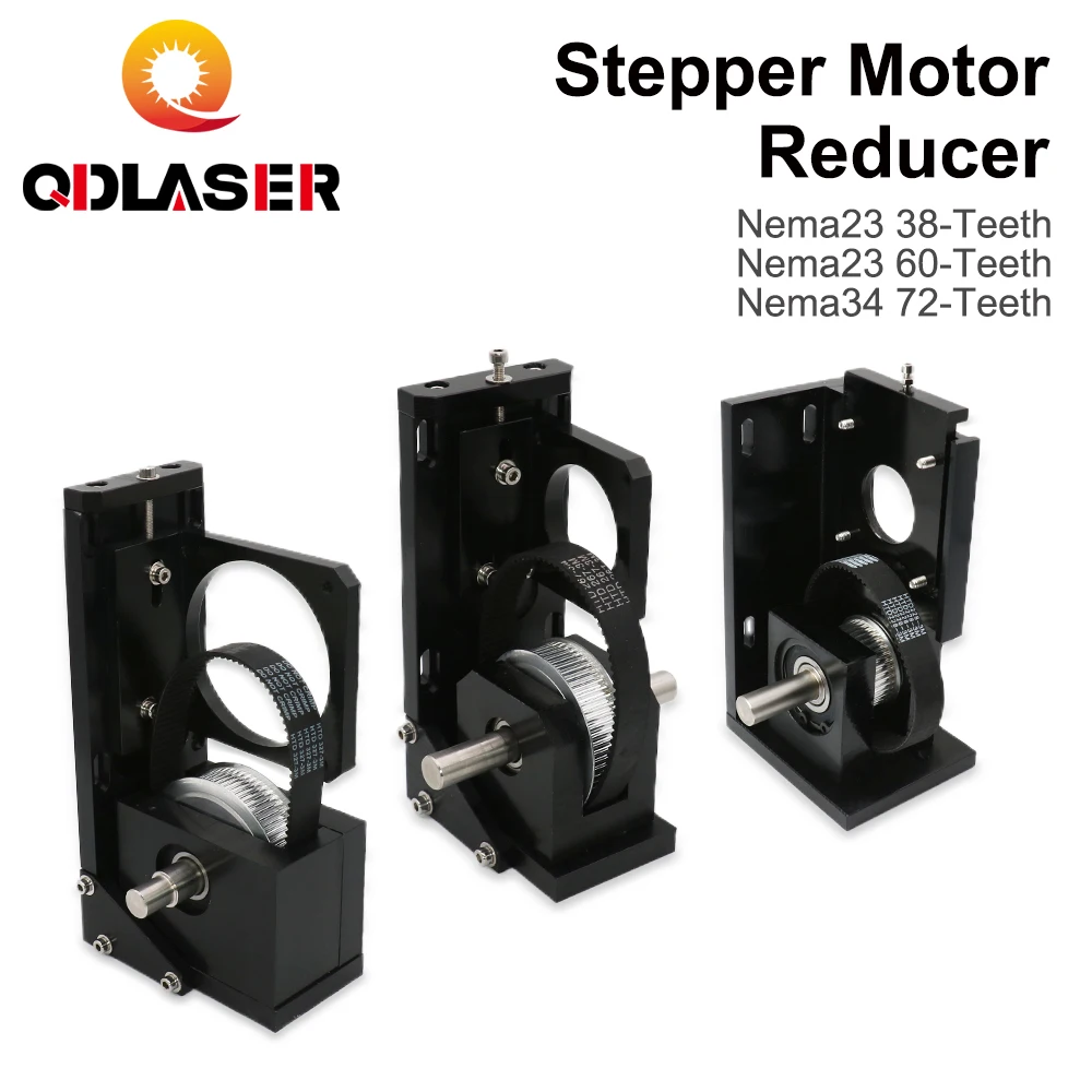 Qdlaser Motore Passo-Passo Riduttore Nema23 38 Denti/Nema23 60 Denti/Nema34 72 Denti Per Macchina Per Incisione Laser Co2 Set Di Blocchi Motore