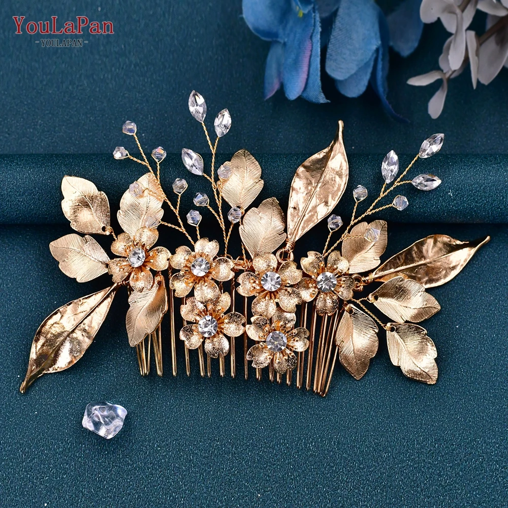 Youlapan Hp297 Foglie Pettine Per Capelli Da Sposa Copricapo Da Sposa Per Donna Accessori Per Capelli Da Sposa Fatti A Mano Fermagli Per Capelli Da Pr