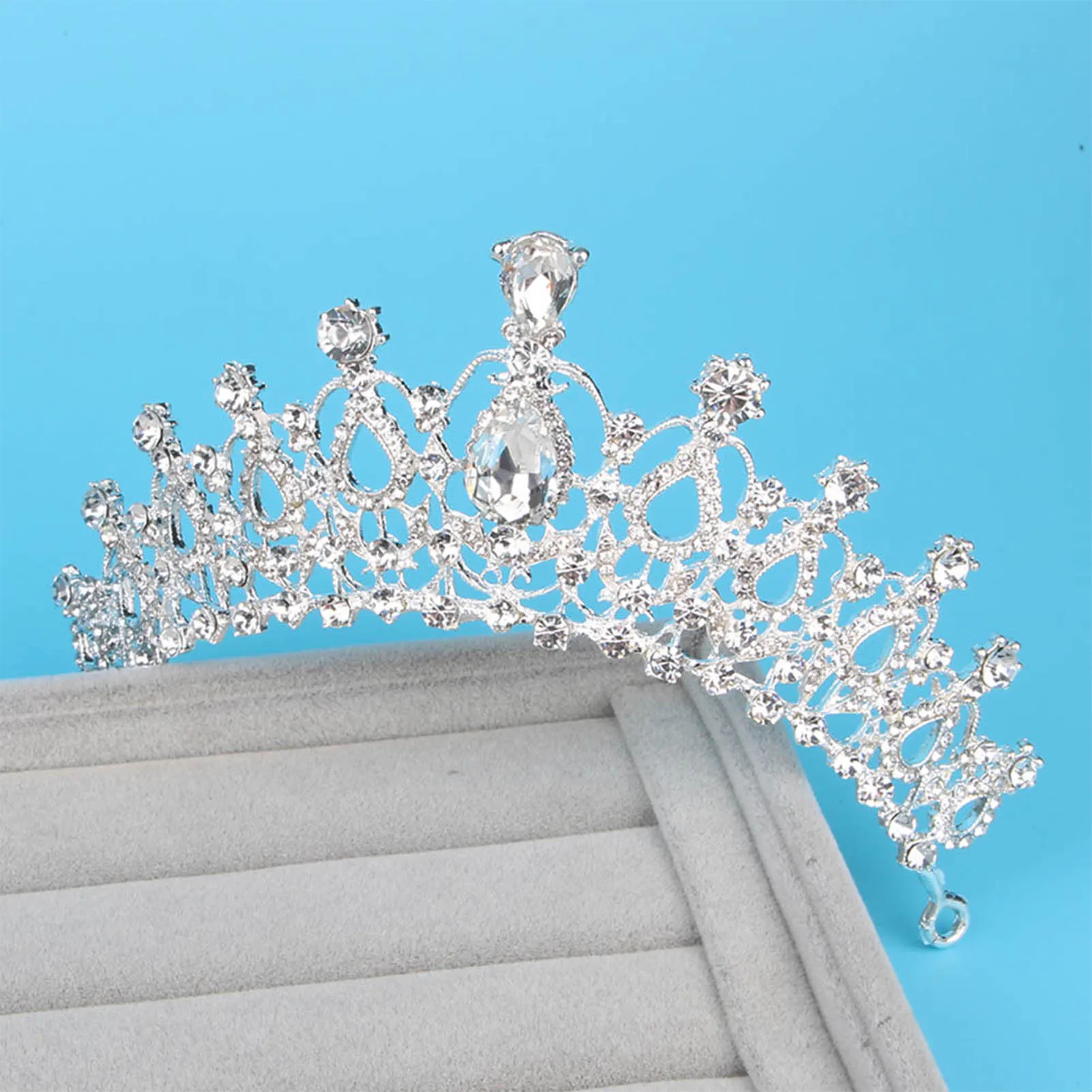 Royal Princess Diadem Bride Wedding Diadas And Crowns Simple Elegant Rhinestone Headbands For Women Girls Hair Jewelry Accessory