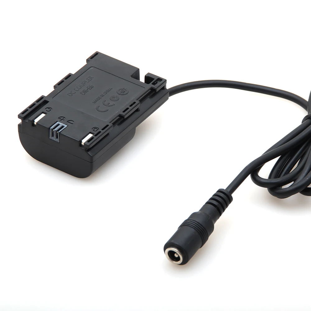 Coolbuy112 Dr-E6 Accoppiatore Cc Per Canon 60D 7D 5D Mark Ii Ack-E6 Macchina Fotografica Di Trasporto Ac Adapter (Full Decodificato)