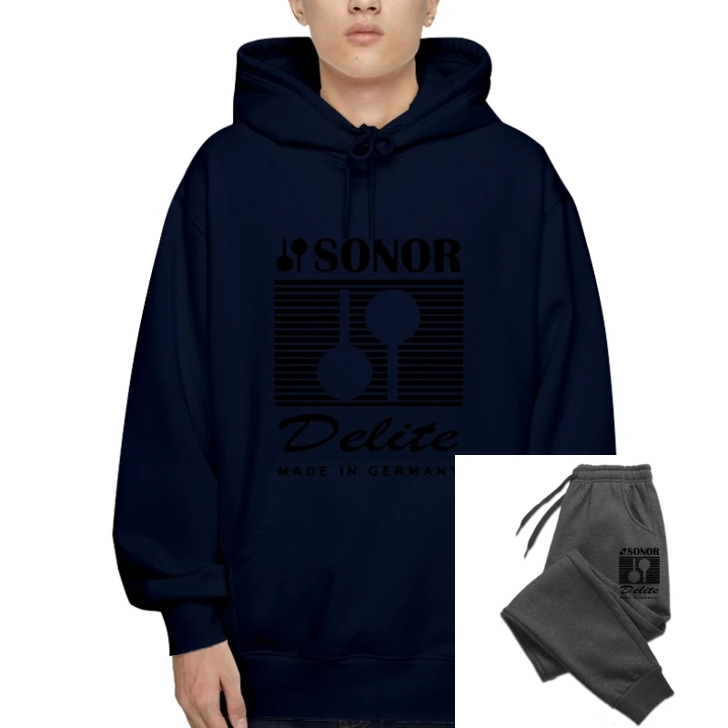 Titolo: Sonor Delite Drums Piatti Logo A Percussione Sweahoody Capispalla Capispalla Bianchi Uomo S-3Xl