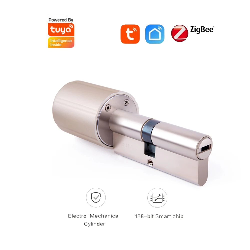 Tuya Smart Lock Cilindro Chiave Elettronica Wireless Wifi Zigbee Lock Core Crittografia Intelligente Serratura Per Serratura Ue Smart Home