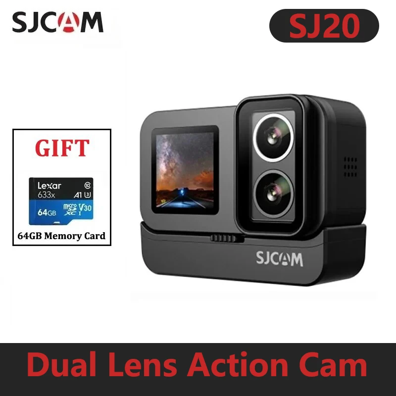 Sjcam Sj20 Dual Camera Dual Lens 4K Action Camera Impermeabile 5G Wifi Touch Screen Action Cam Camera Casco Sportivo Nuovo Nel 2024