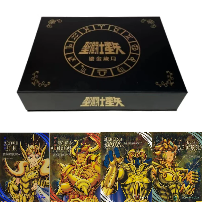 Original Genuine Anime Saint Seiya Collection Cards Gilded Years Rare Gold Glory Hide Cards Hobby Kids Birthday Toys Gifts
