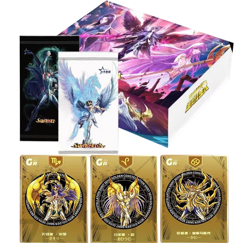 2023 New Anime Saint Seiya Collection Cards Circostante Crystal Showoff Ex Cards Toy For Children'S Boy Christmas Birthday Gift