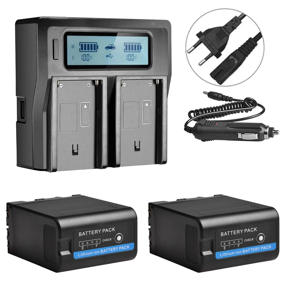 Batteria Bp-U60 Bp U60/Caricabatterie Lcd A Doppio Canale Bp-U60 U30 Per Sony Pmw-160,Pmw-300,Pmw-Ex3,Pmw-Ex280,Pxw-Fs7,Pxw-Fx6,Pxw-Fx9K